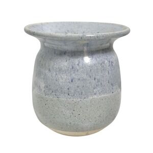 Vintage Y2K Handmade Signed Petite 4" Soft Blue Speckled Glazed Ceramic‎ Vase